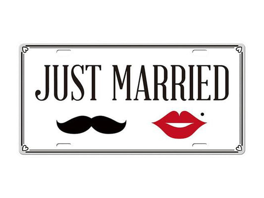 Just Married - License Plate Inspired Novelty Sign