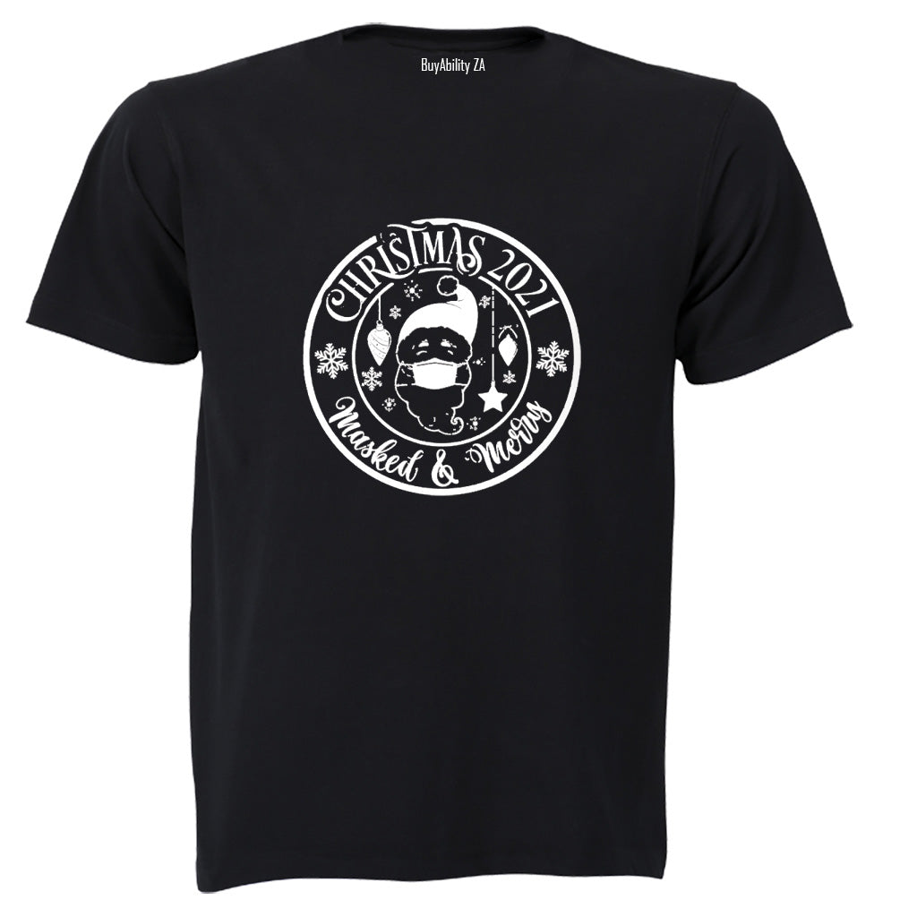 Masked & Merry - Christmas - Adults - T-Shirt