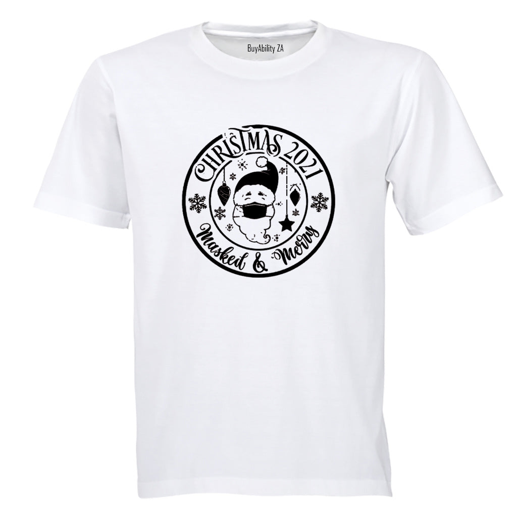 Masked & Merry - Christmas - Adults - T-Shirt