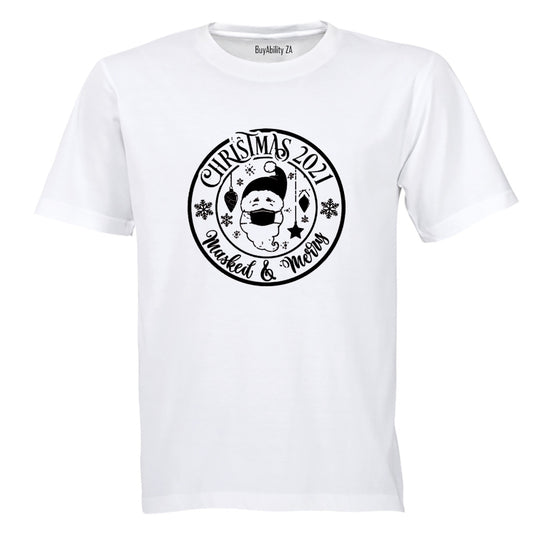 Masked & Merry - Christmas - Adults - T-Shirt