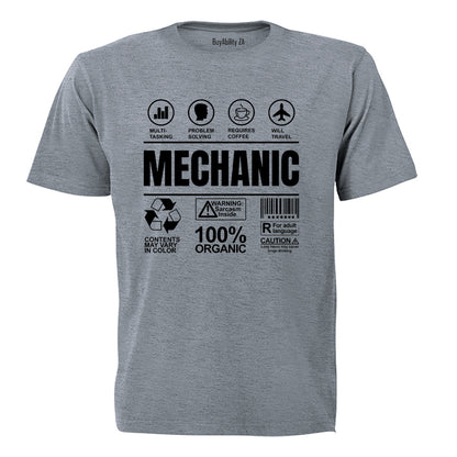 Mechanic Label - Adults - T-Shirt - BuyAbility South Africa