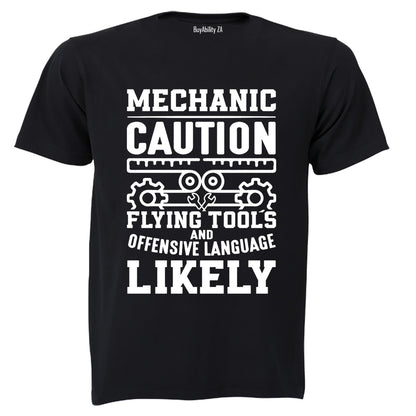 Mechanic Caution - Adults - T-Shirt - BuyAbility South Africa