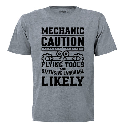 Mechanic Caution - Adults - T-Shirt - BuyAbility South Africa