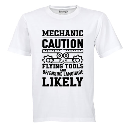 Mechanic Caution - Adults - T-Shirt - BuyAbility South Africa