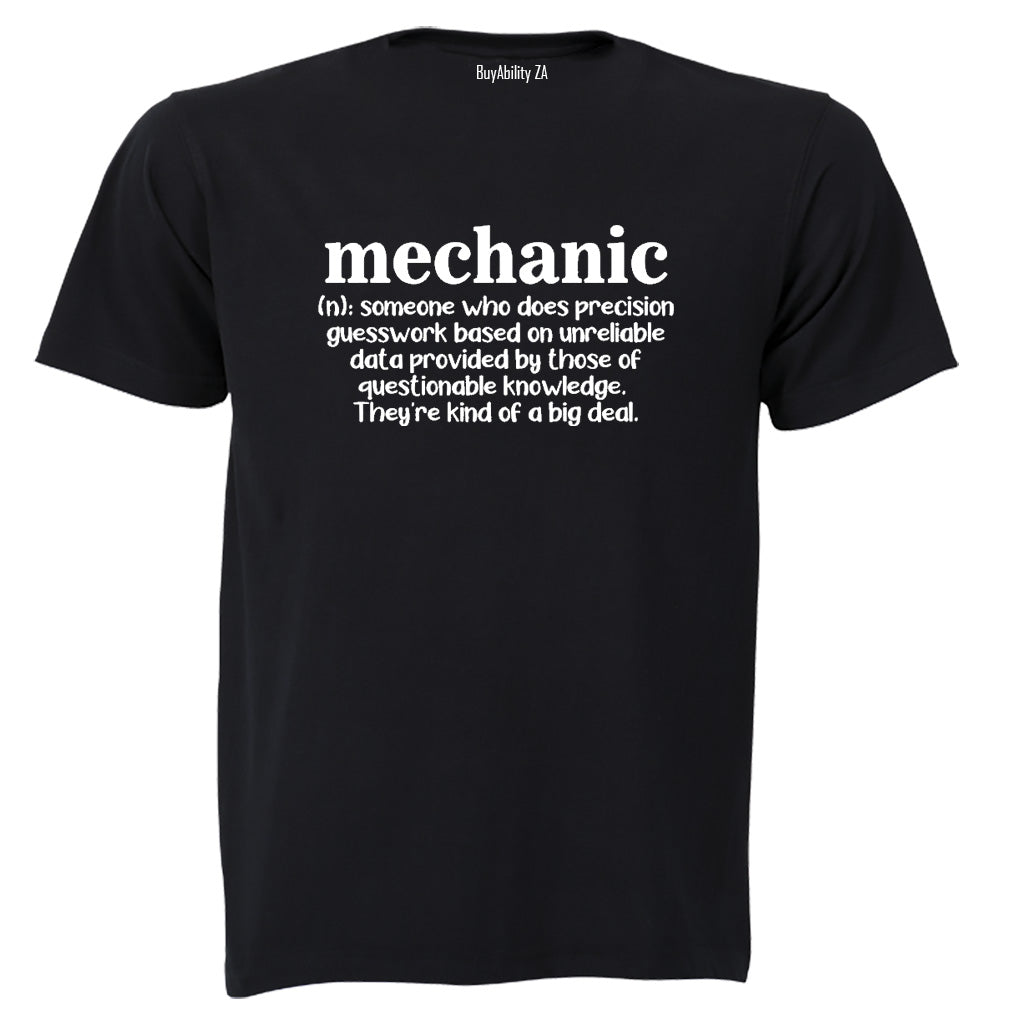Mechanic Definition - Adults - T-Shirt - BuyAbility South Africa