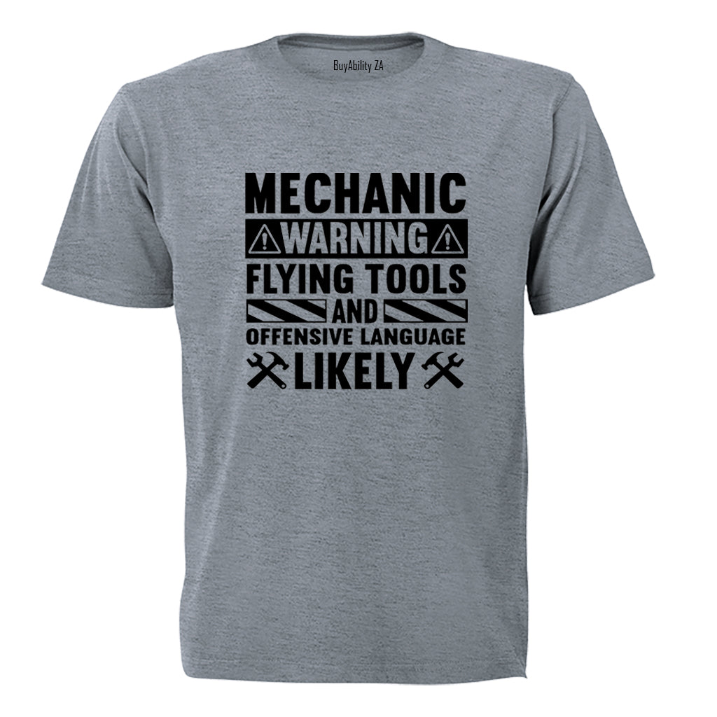 Mechanic Warning - Adults - T-Shirt - BuyAbility South Africa