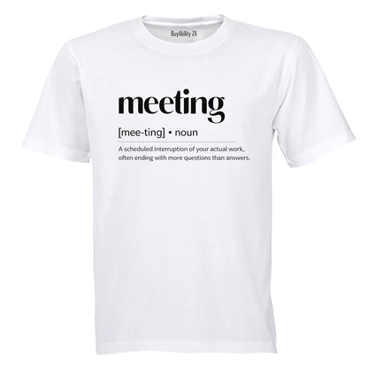 Meeting Definition - Adults - T-Shirt - BuyAbility South Africa