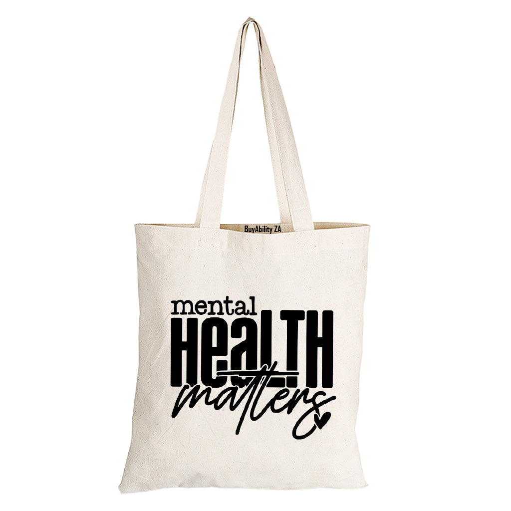 Mental Health Matters - Eco-Cotton Natural Fibre Bag - BuyAbility South Africa
