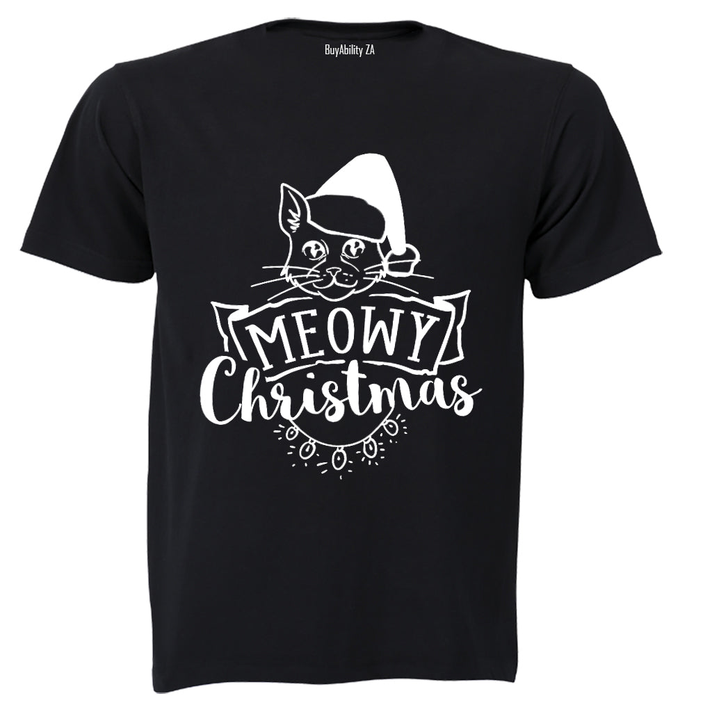 Meowy Christmas Cat - Adults - T-Shirt