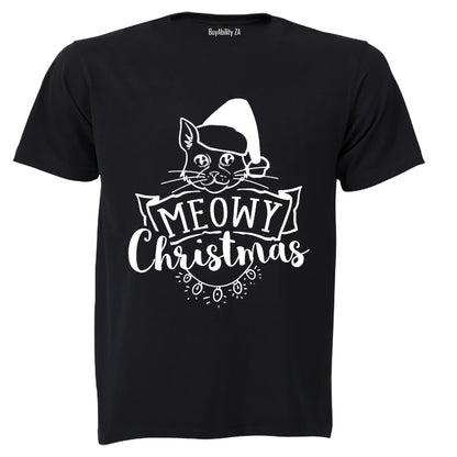 Meowy Christmas Cat - Adults - T-Shirt
