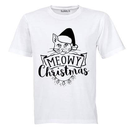 Meowy Christmas Cat - Adults - T-Shirt