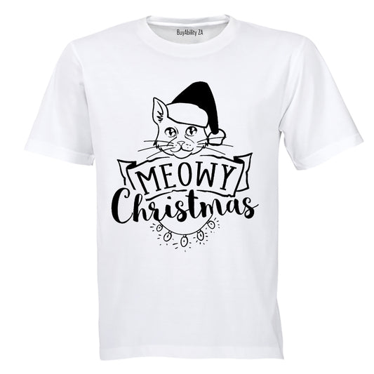 Meowy Christmas Cat - Adults - T-Shirt