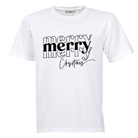 Merry. Merry Christmas - Adults - T-Shirt