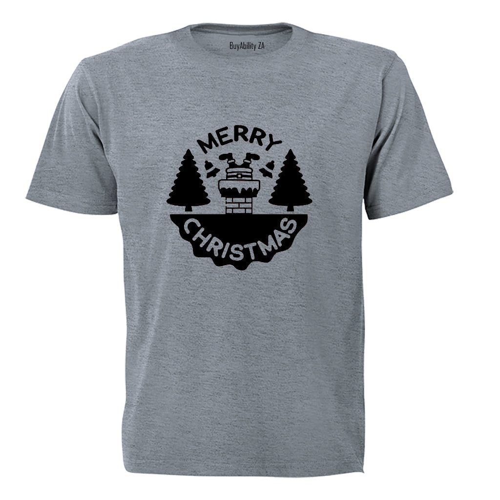 Merry Christmas - Chimney Santa - Kids T-Shirt