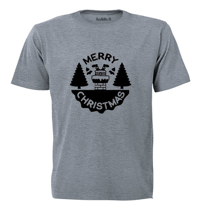 Merry Christmas - Chimney Santa - Kids T-Shirt