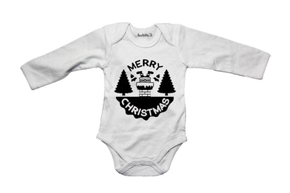 Merry Christmas - Chimney Santa - Baby Grow