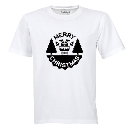 Merry Christmas - Chimney Santa - Kids T-Shirt
