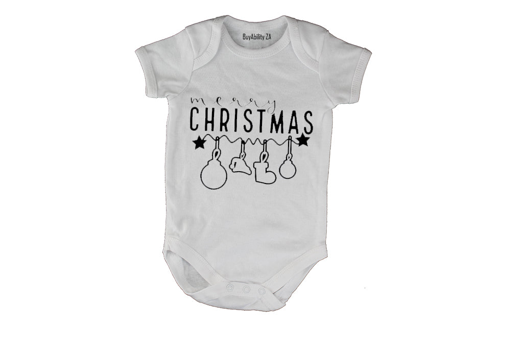 Merry Christmas - Decor Design - Baby Grow