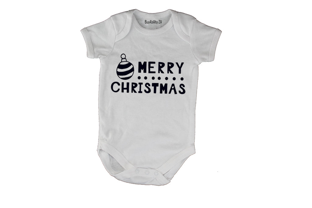 Merry Christmas - Dots - Baby Grow