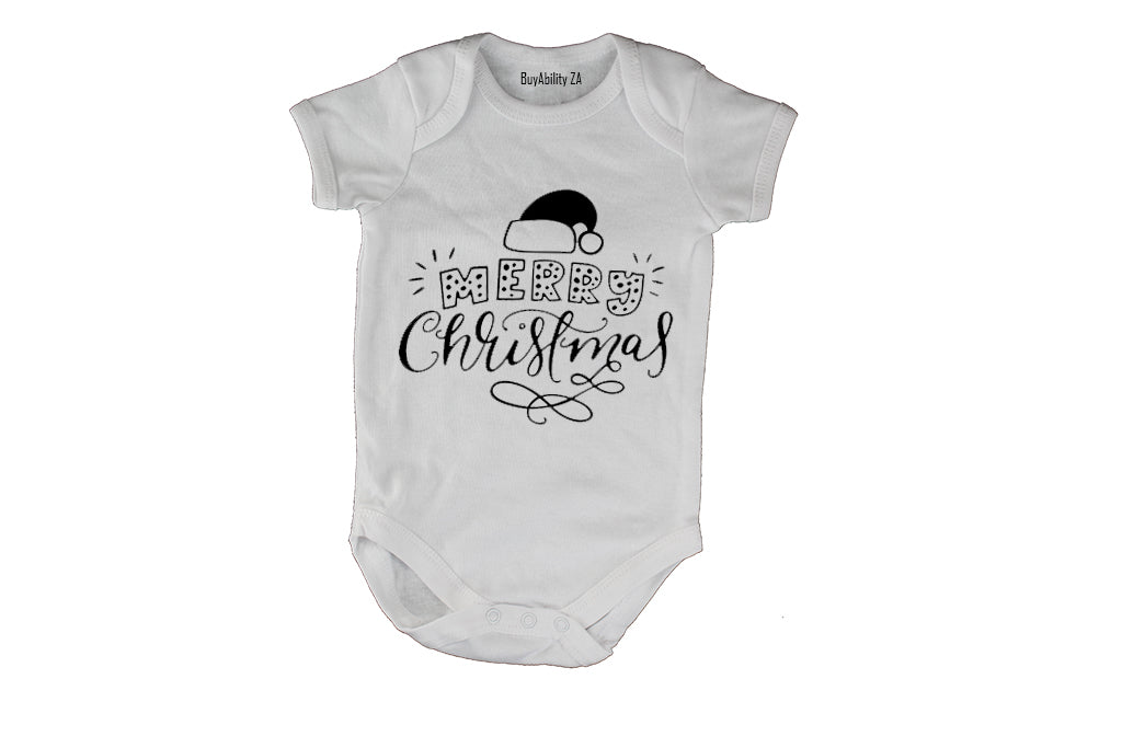 Merry Christmas - Dots - Baby Grow