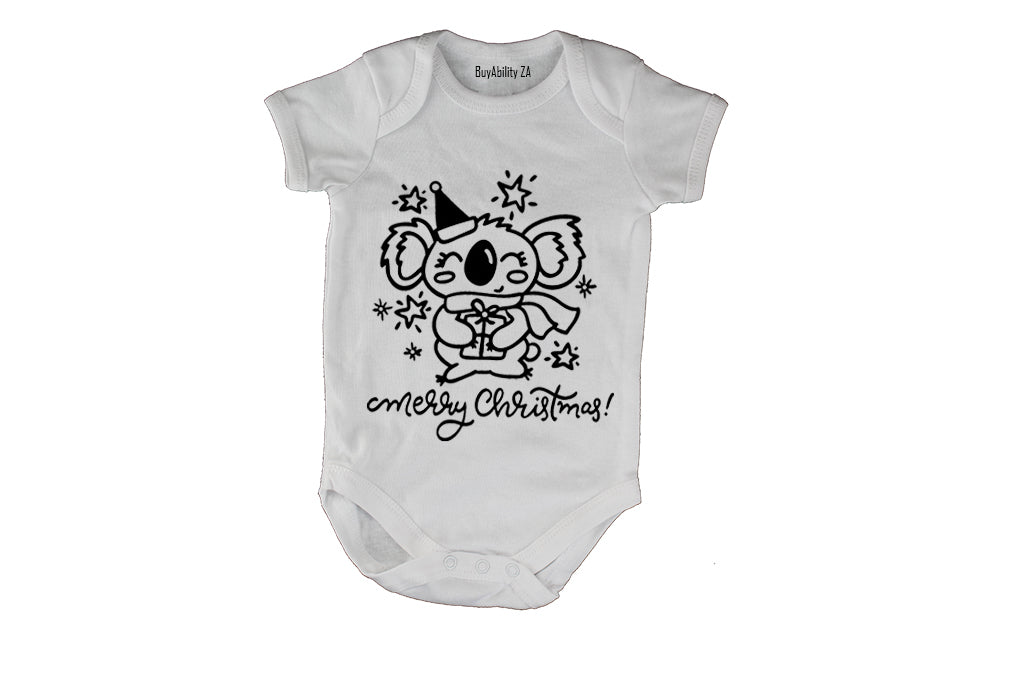 Merry Christmas - Koala - Baby Grow