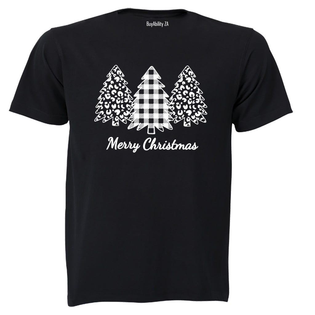 Merry Christmas - Pattern Trees - Adults - T-Shirt