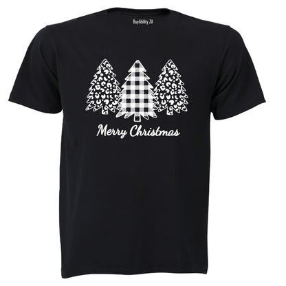 Merry Christmas - Pattern Trees - Adults - T-Shirt