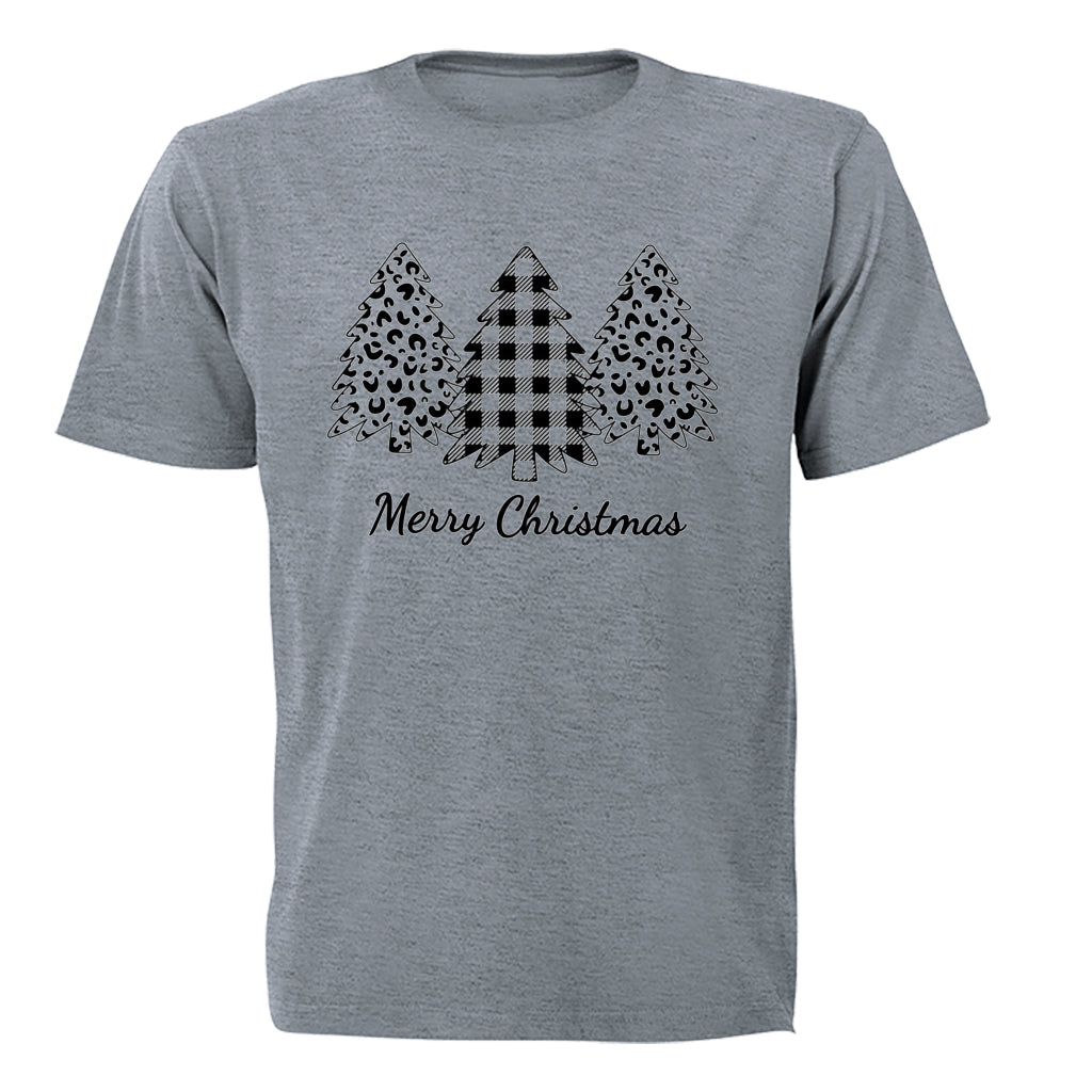 Merry Christmas - Pattern Trees - Kids T-Shirt - BuyAbility South Africa