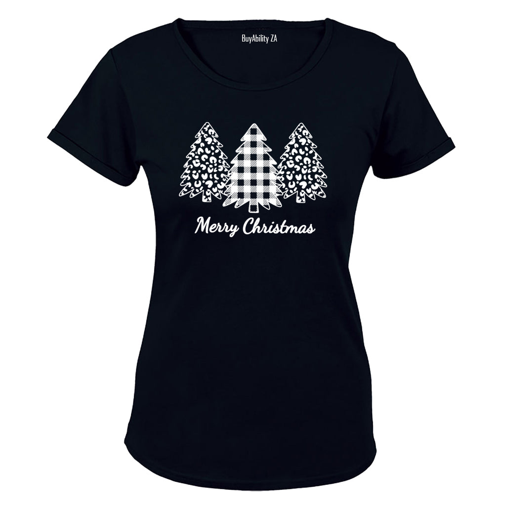 Merry Christmas - Pattern Trees - Ladies - T-Shirt