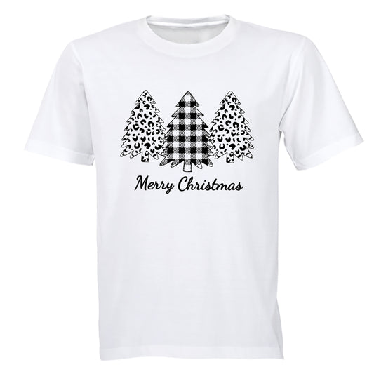 Merry Christmas - Pattern Trees - Kids T-Shirt - BuyAbility South Africa