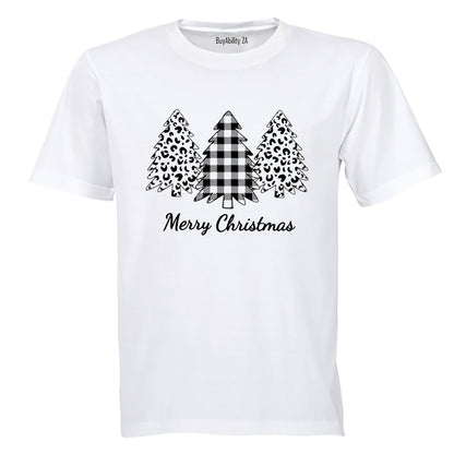 Merry Christmas - Pattern Trees - Adults - T-Shirt
