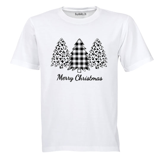 Merry Christmas - Pattern Trees - Adults - T-Shirt