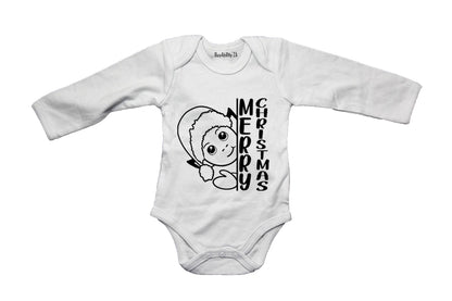 Merry Christmas - Peeking Elf - Baby Grow