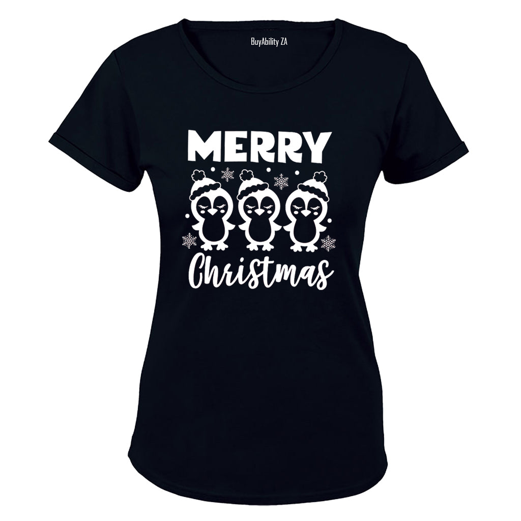 Merry Christmas - Penguins - Ladies - T-Shirt