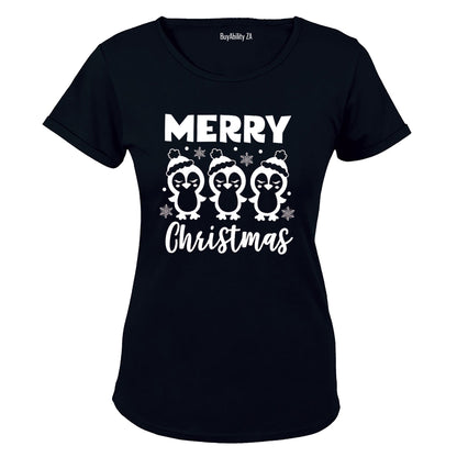 Merry Christmas - Penguins - Ladies - T-Shirt