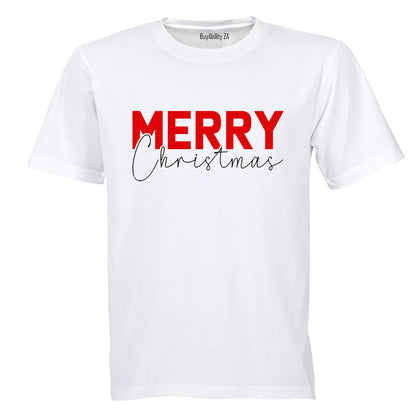 Merry Christmas - Red - Adults - T-Shirt