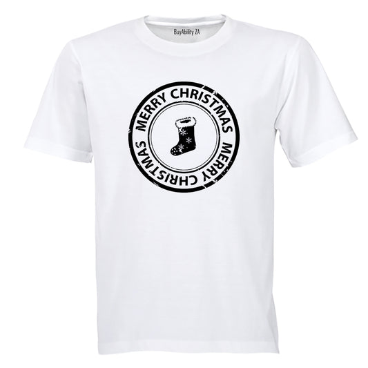 Merry Christmas - Stocking Stamp - Kids T-Shirt