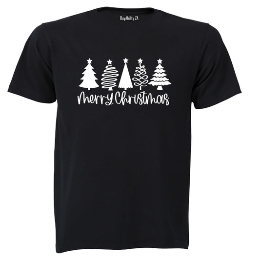 Merry Christmas - Trees Design - Adults - T-Shirt