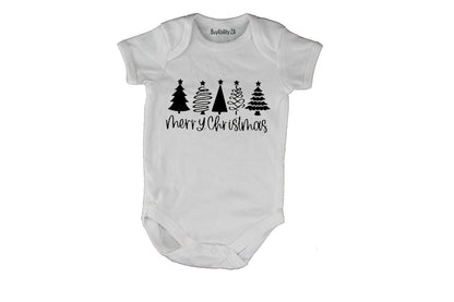 Merry Christmas - Trees Design - Baby Grow