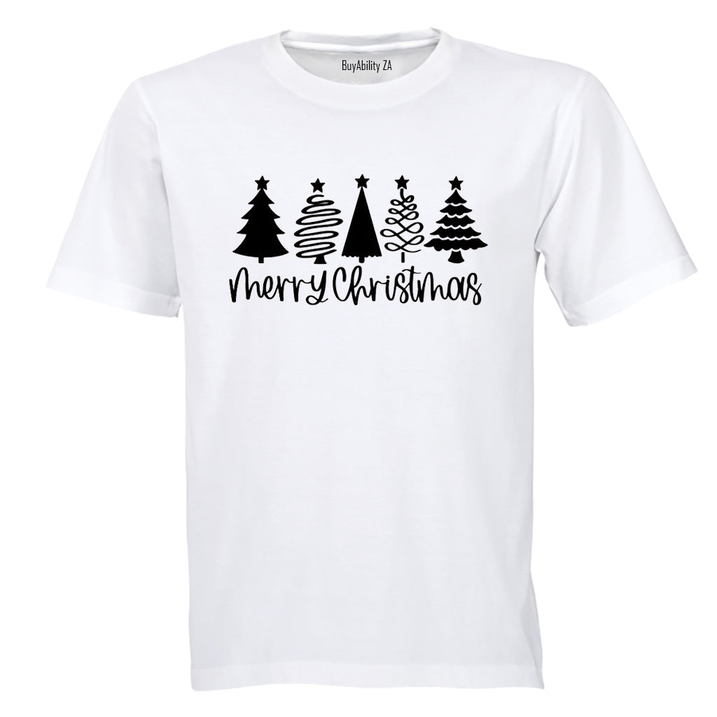 Merry Christmas - Trees Design - Adults - T-Shirt