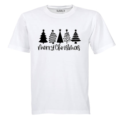 Merry Christmas - Trees Design - Adults - T-Shirt