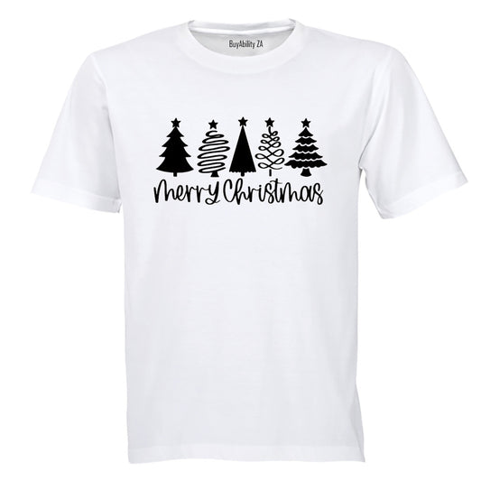 Merry Christmas - Trees Design - Adults - T-Shirt