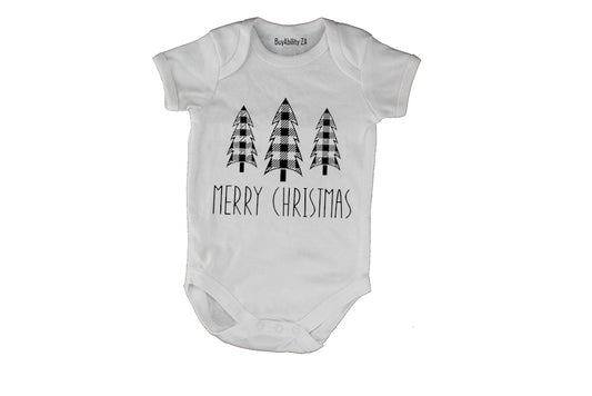 Merry Christmas - Trees - Baby Grow