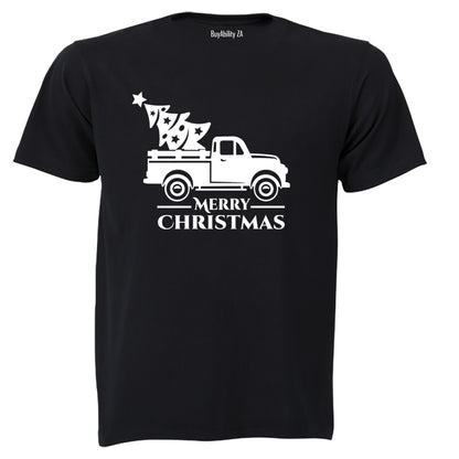 Merry Christmas - Truck - Adults - T-Shirt