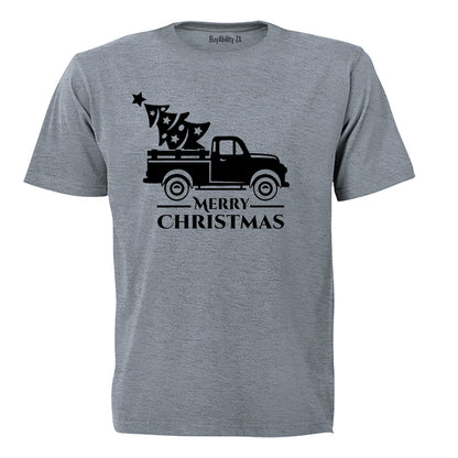 Merry Christmas - Truck - Adults - T-Shirt
