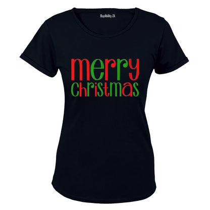 Merry Christmas - Colourful - Ladies - T-Shirt