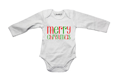 Merry Christmas - Colourful - Baby Grow