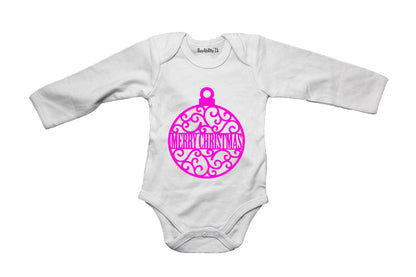 Merry Christmas - Pink Bauble - Baby Grow - BuyAbility