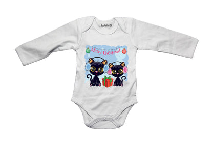 Merry Christmas Kittens - Baby Grow