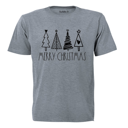 Merry Christmas Trees - Adults - T-Shirt - BuyAbility South Africa